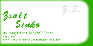 zsolt sinko business card